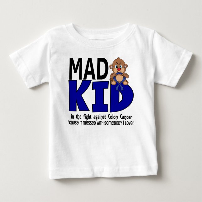 T-shirt Pour Bébé Cancer du colon fou d'enfant (Devant)