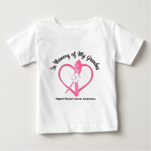 T-shirt Pour Bébé Cancer du sein dans la mémoire de ma grand-maman