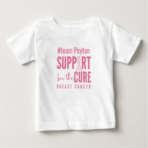 T-shirt Pour Bébé cancer du sein soutien personnalisé cure Baby T-Sh