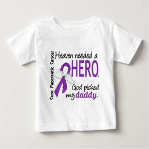 T-shirt Pour Bébé Cancer pancréatique de papa nécessaire de héros