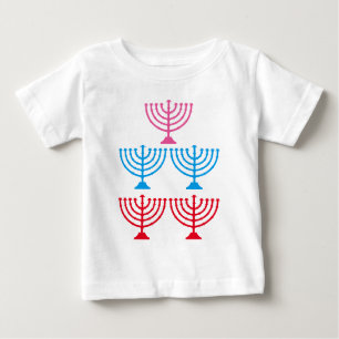 T-shirt Pour Bébé Candélabre juif d'étincelle de Menorah de juifs