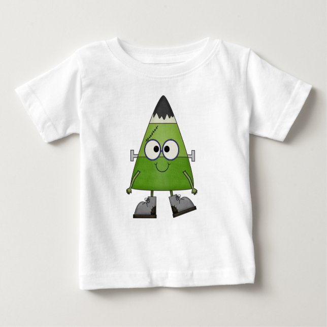T-shirt Pour Bébé Candy Corn Frankenstein Halloween (Devant)