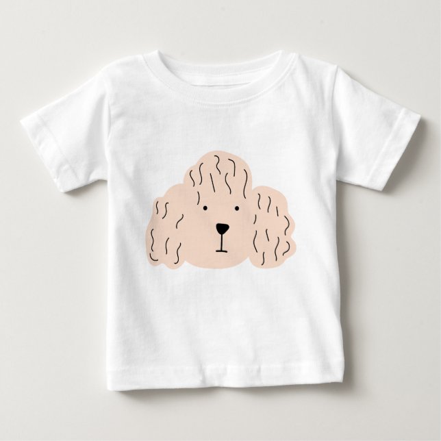 T-shirt Pour Bébé caniche, chiot, photos de la nature (Devant)
