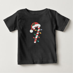 T-shirt Pour Bébé Canne de bonbon de Noël Santa Xmas Enfants 