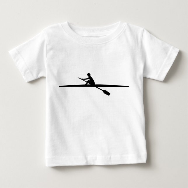 T-shirt Pour Bébé Canoë - noir (Devant)