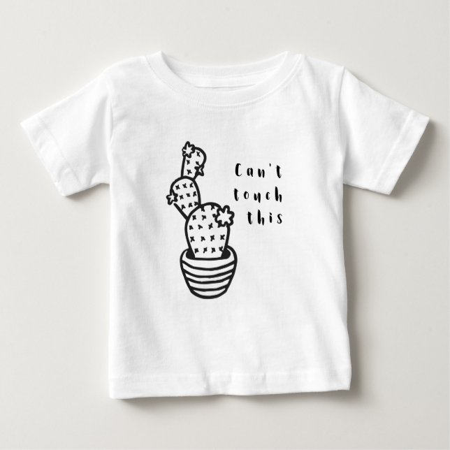 T-shirt Pour Bébé Cant Toucher Cactus (Devant)