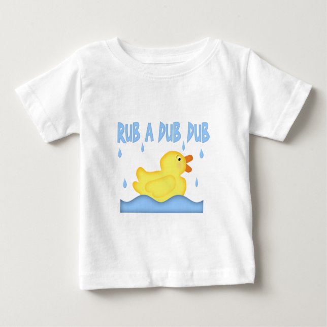 T-shirt Pour Bébé Caoutchouc Jaune Rub Ducb Un Dub Dub (Devant)