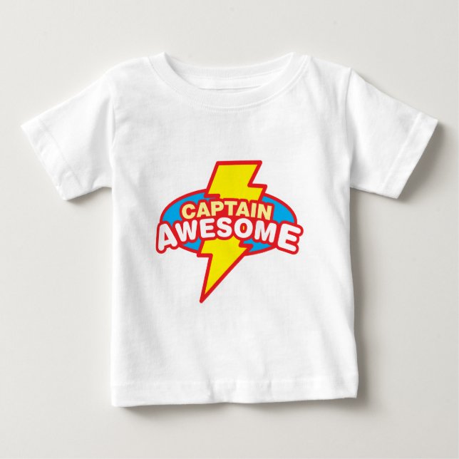 T-shirt Pour Bébé Capitaine Awesome (Devant)