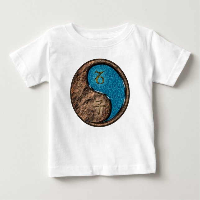 T-shirt Pour Bébé Capricorne & Rat d'eau (Devant)