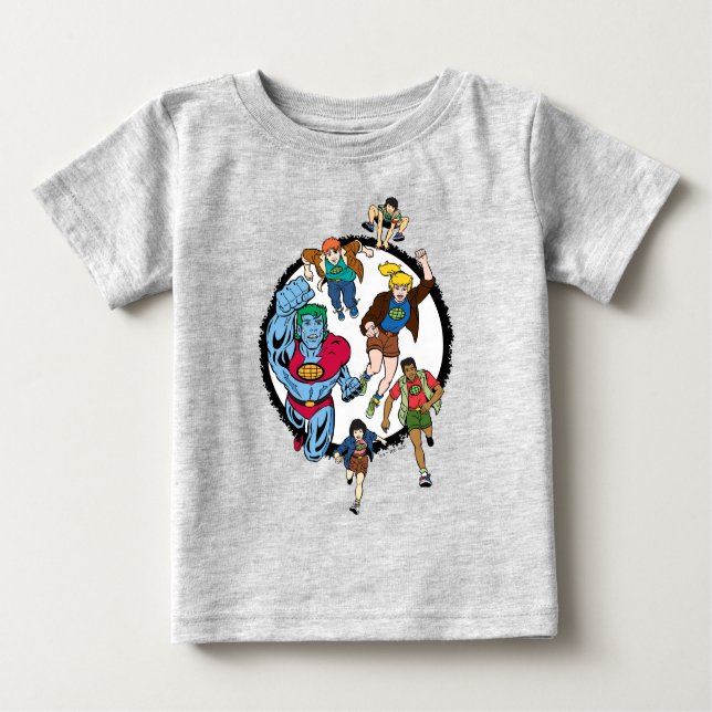 T-shirt Pour Bébé Captain Planet et les Planétètres Cercle Graphic (Devant)