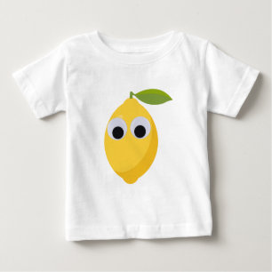 T-shirt Pour Bébé Caractère citron mignon avec yeux googly