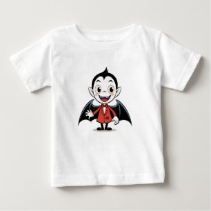 T-shirt Pour Bébé Caractère Vampire du dessin animé d'Halloween en r
