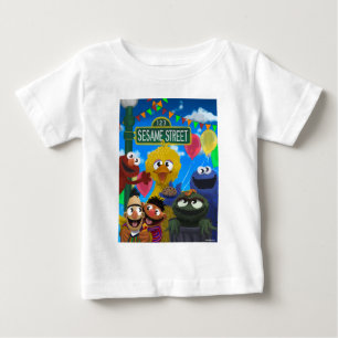 T-shirt Pour Bébé Caractères de rue Sésame Scène de parti