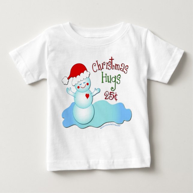 T-shirt Pour Bébé Carangs de Noël (Devant)