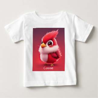 T-shirt Pour Bébé Cardinal Rouge Fière Personnalisé
