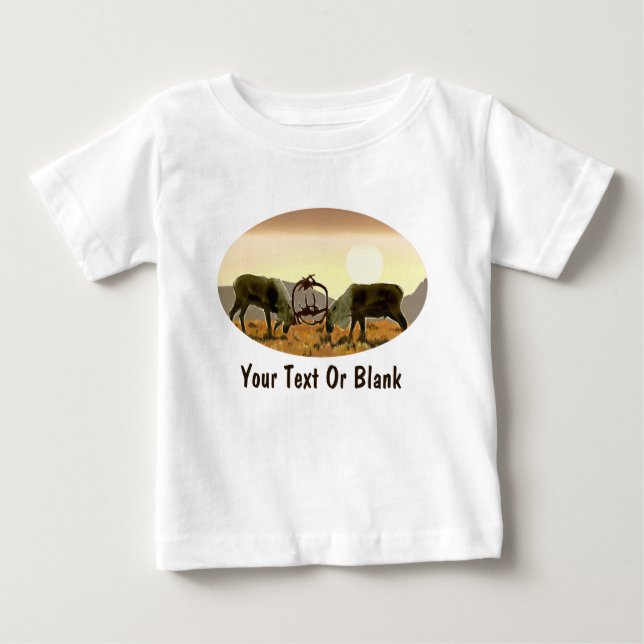T-shirt Pour Bébé Caribou Duel (Devant)