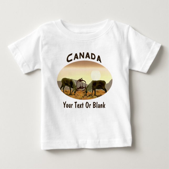 T-shirt Pour Bébé Caribou Duel - Canada (Devant)