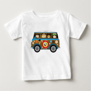T-shirt Pour Bébé Caricature 60 Paix Hippie Van