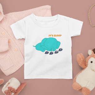 T-shirt Pour Bébé Caricature à éléphant multicolore