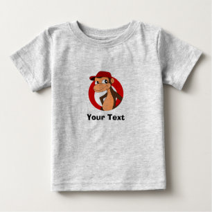 T-shirt Pour Bébé Caricature Chimp personnalisée T-shirt bébé