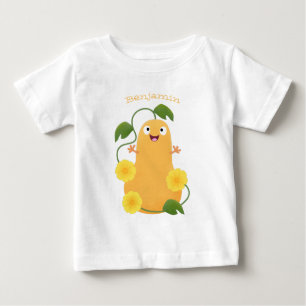 T-shirt Pour Bébé Caricature citrouille gourde en beuret joyeux