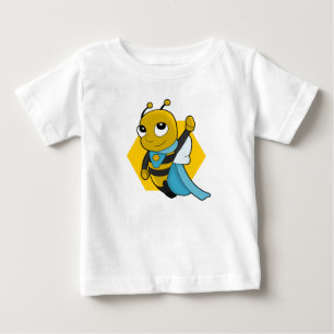 T-shirt Pour Bébé Caricature d'abeille Superhero bébé T-shirt
