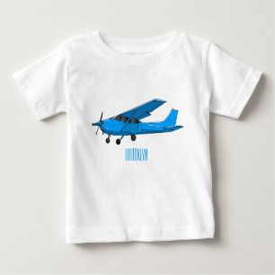 T-shirt Pour Bébé Caricature d'avion à voilure fixe