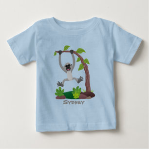 T-shirt Pour Bébé Caricature de bande de gibbon joyeux