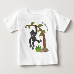 T-shirt Pour Bébé Caricature de bébé gorille joyeux