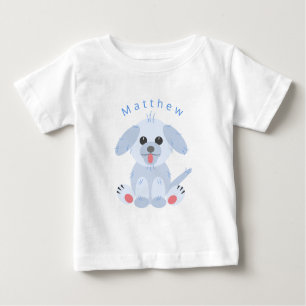 T-shirt Pour Bébé Caricature de chien coquelicot personnalisé Pastel