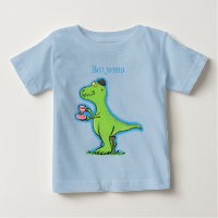 Caricature de dinosaure vert t rex