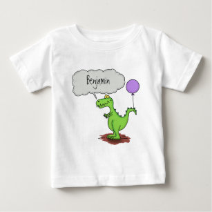 T-shirt Pour Bébé Caricature de dragon dragon drôle et vert respiran