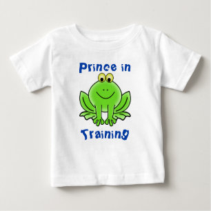 T-shirt Pour Bébé Caricature de grenouille verte "Prince en formatio