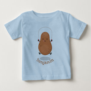 T-shirt Pour Bébé Caricature de la corde de saut de pomme de terre t