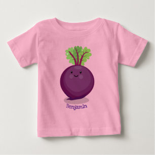 T-shirt Pour Bébé Caricature de la cuisine à la racine de betterave