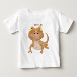 T-shirt Pour Bébé Caricature de lézard de dragon à barbe