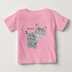 T-shirt Pour Bébé Caricature de lynx de lynx de lynx
