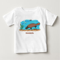 Caricature de natation de Cute platypus
