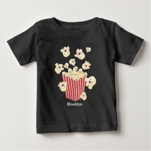 T-shirt Pour Bébé Caricature de pop-corn drôles