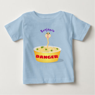 T-shirt Pour Bébé Caricature de serpent aux nouilles mignonnes illus
