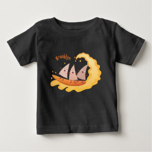 T-shirt Pour Bébé Caricature de surf pour chips de maïs mignonette n