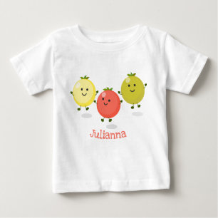 T-shirt Pour Bébé Caricature de tomates cerises mûres