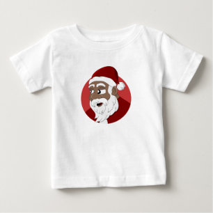 T-shirt Pour Bébé Caricature du Père Noël noir
