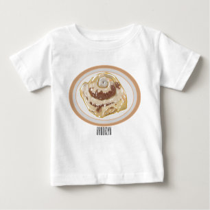 T-shirt Pour Bébé Caricature en rouleau de cannelle