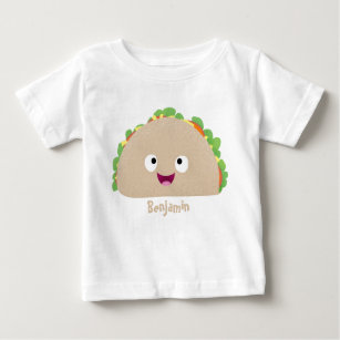 T-shirt Pour Bébé Caricature joli sourire taco dessin animé