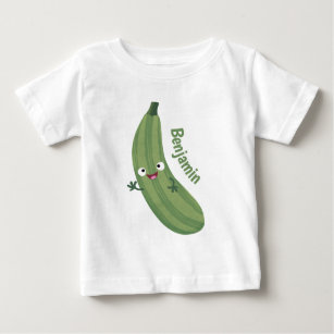T-shirt Pour Bébé Caricature joyeux de courgettes mignonnes