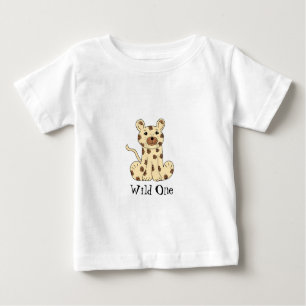 T-shirt Pour Bébé Caricature Leopard - Wild One