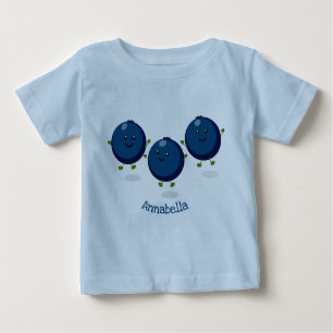 T-shirt Pour Bébé Caricature mignonne de bleuets violets