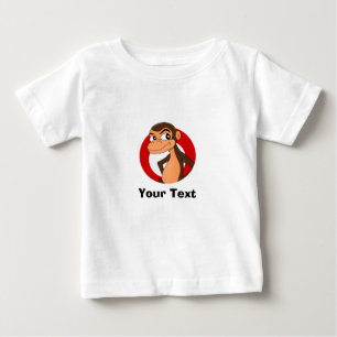 T-shirt Pour Bébé Caricature personnalisée chimpanzé bébé T-shirt