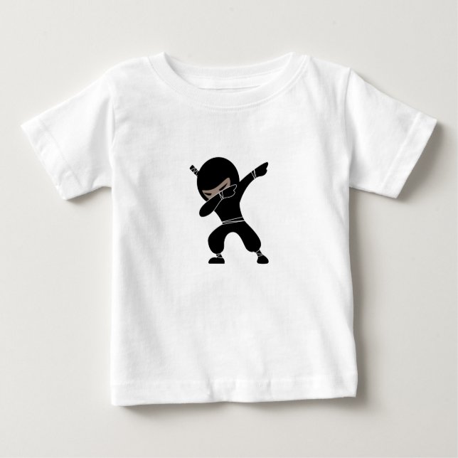 T-shirt Pour Bébé Caricature Petit Guerrier Ninja (Devant)